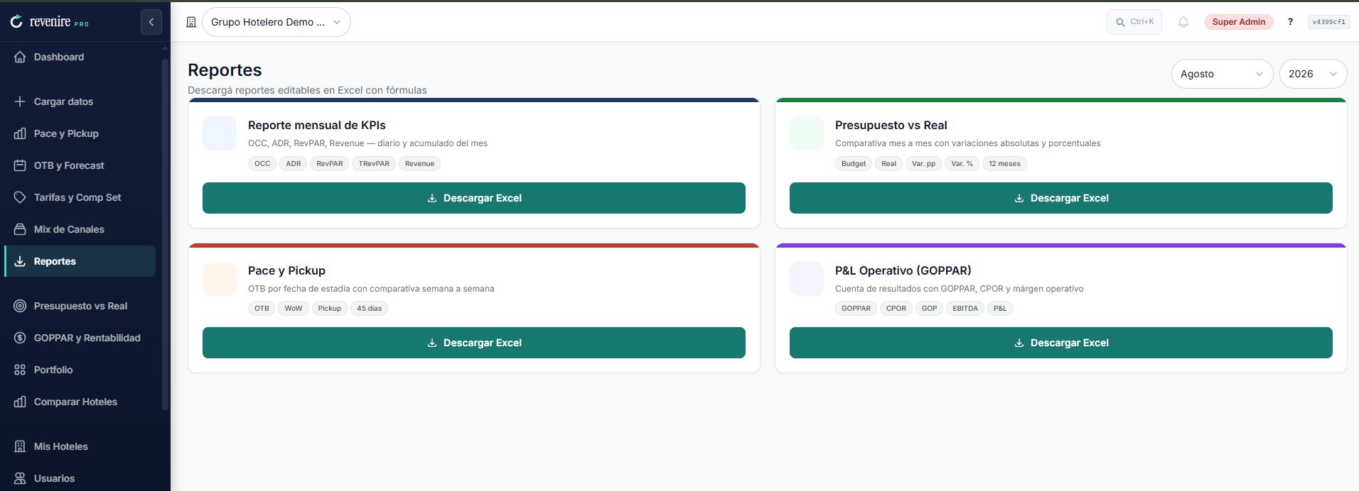 Reportes & Exportación